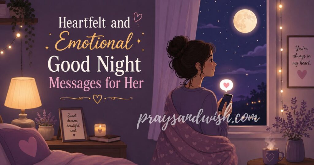 Heartfelt and Emotional Good Night Messages for Her
