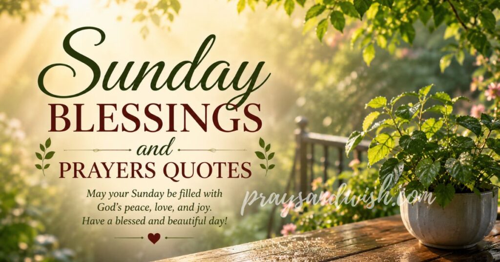 Sunday Blessings and Prayers Quotes