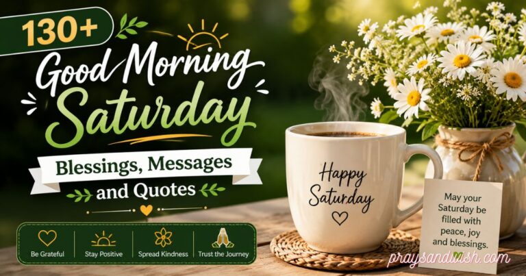 130+ Good Morning Saturday Blessings, Messages and Quotes