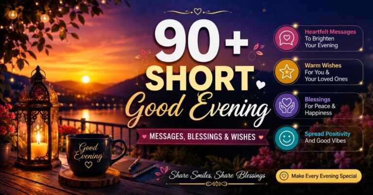 90+ Short Good Evening Messages, Blessings and Wishes
