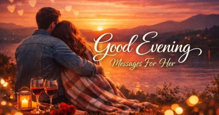 Good Evening Messages for Her Romantic & Heartfelt Wishes That Make Her Smile