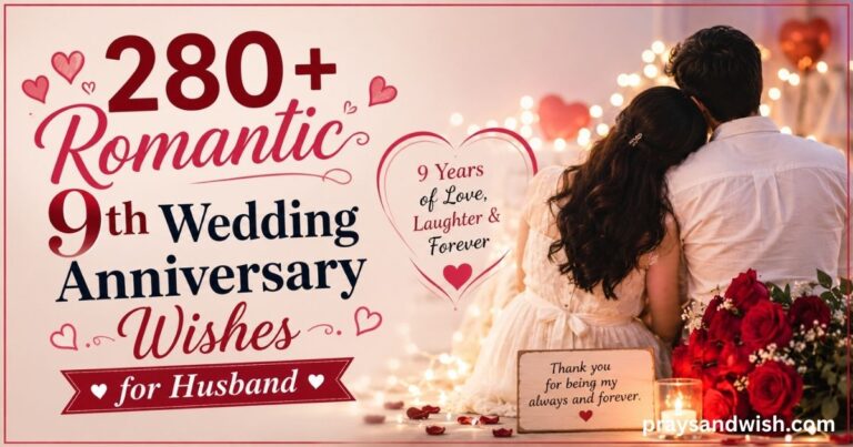 280+ Romantic 9th Wedding Anniversary Wishes for Husband