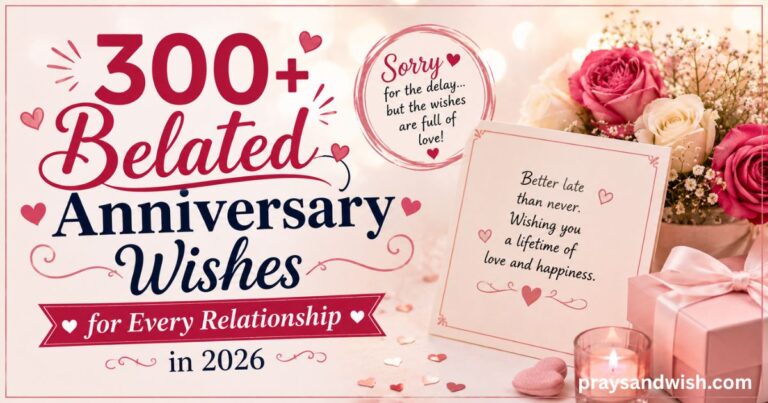 300+ Belated Anniversary Wishes for Every Relationship in 2026