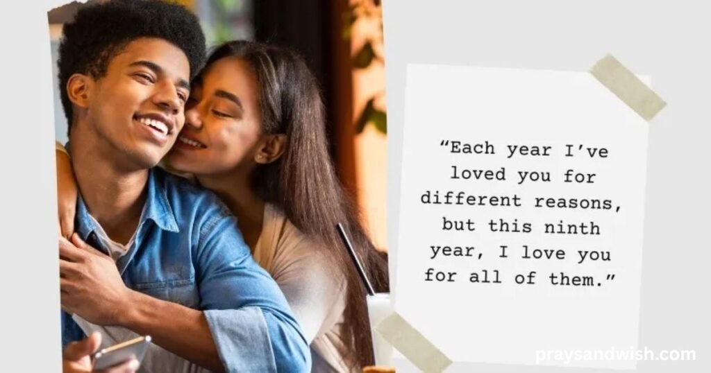 9th Anniversary Messages to Make Your Husband Feel Loved