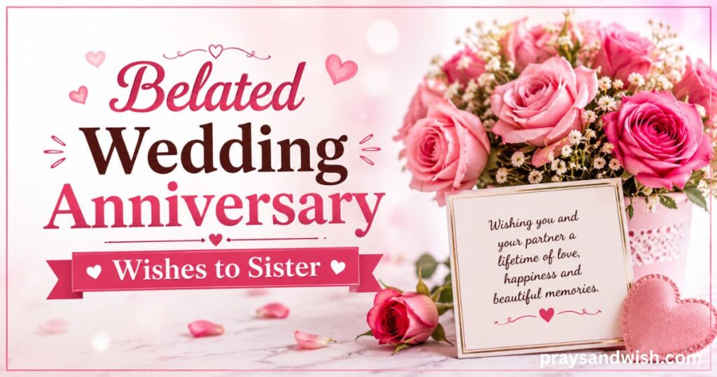 Belated Wedding Anniversary Wishes to Sister