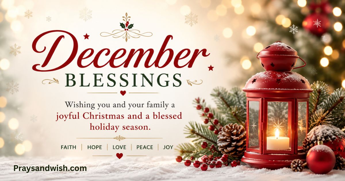 December Blessings for Christmas and Holiday Season