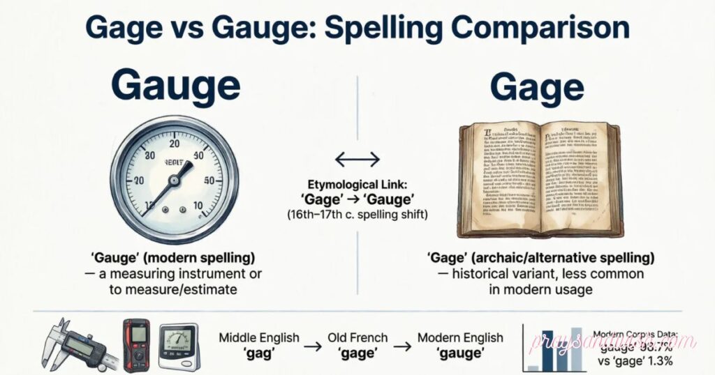 Gauge or Gage Interest Which Spelling Is Correct