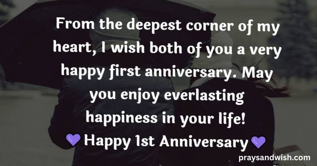 Happy 1st Wedding Anniversary Wishes for Sister and Jiju
