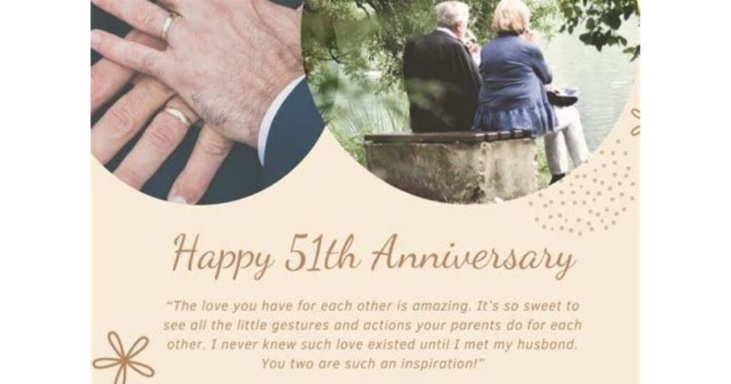 51st Wedding Anniversary Wishes for Parents
